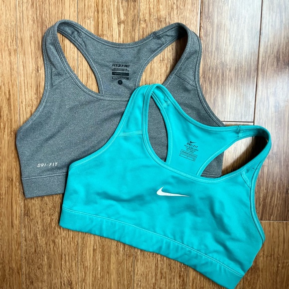 Nike Other - Nike Dri Fit Sports Bra Bundle Size Small Gray Green